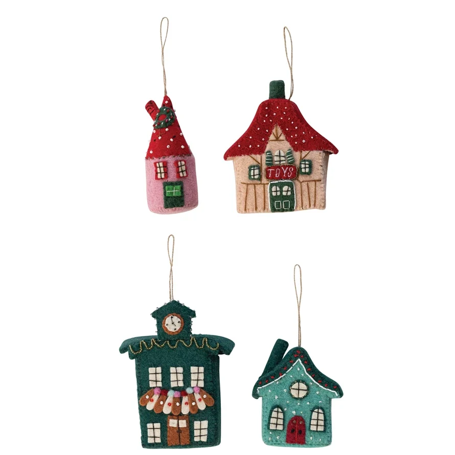 Dependable Felt Village Ornaments Long-Lasting