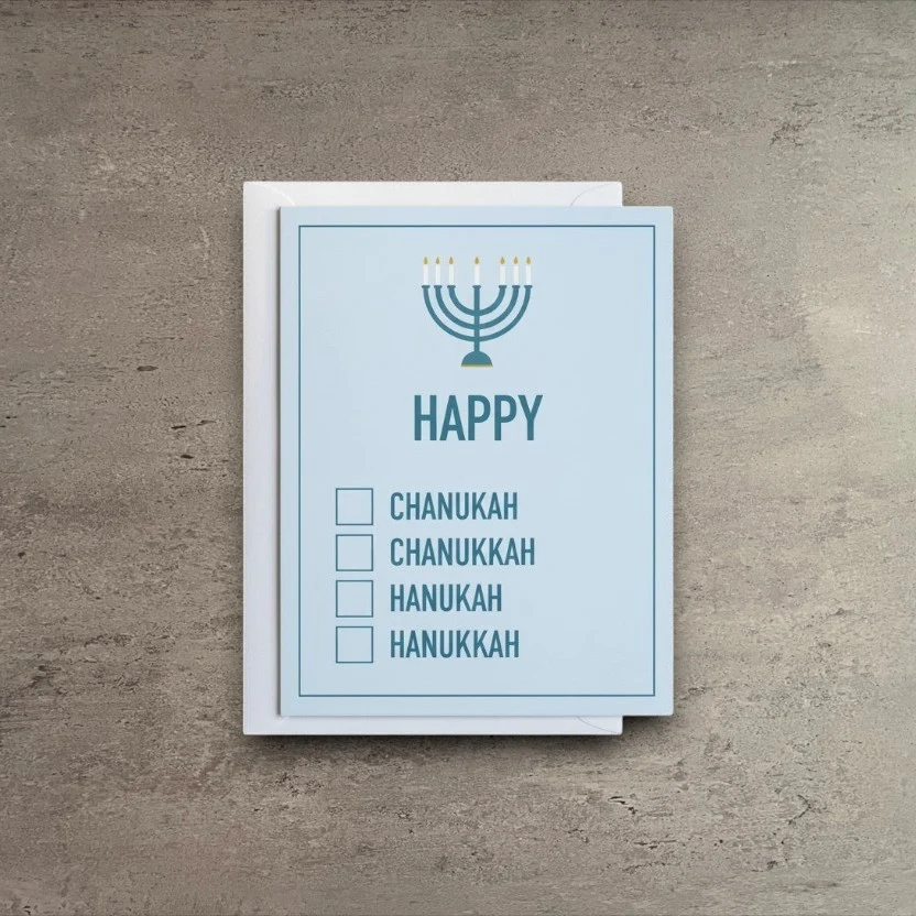 First-Class Happy Hanukkah Greeting Card Smooth