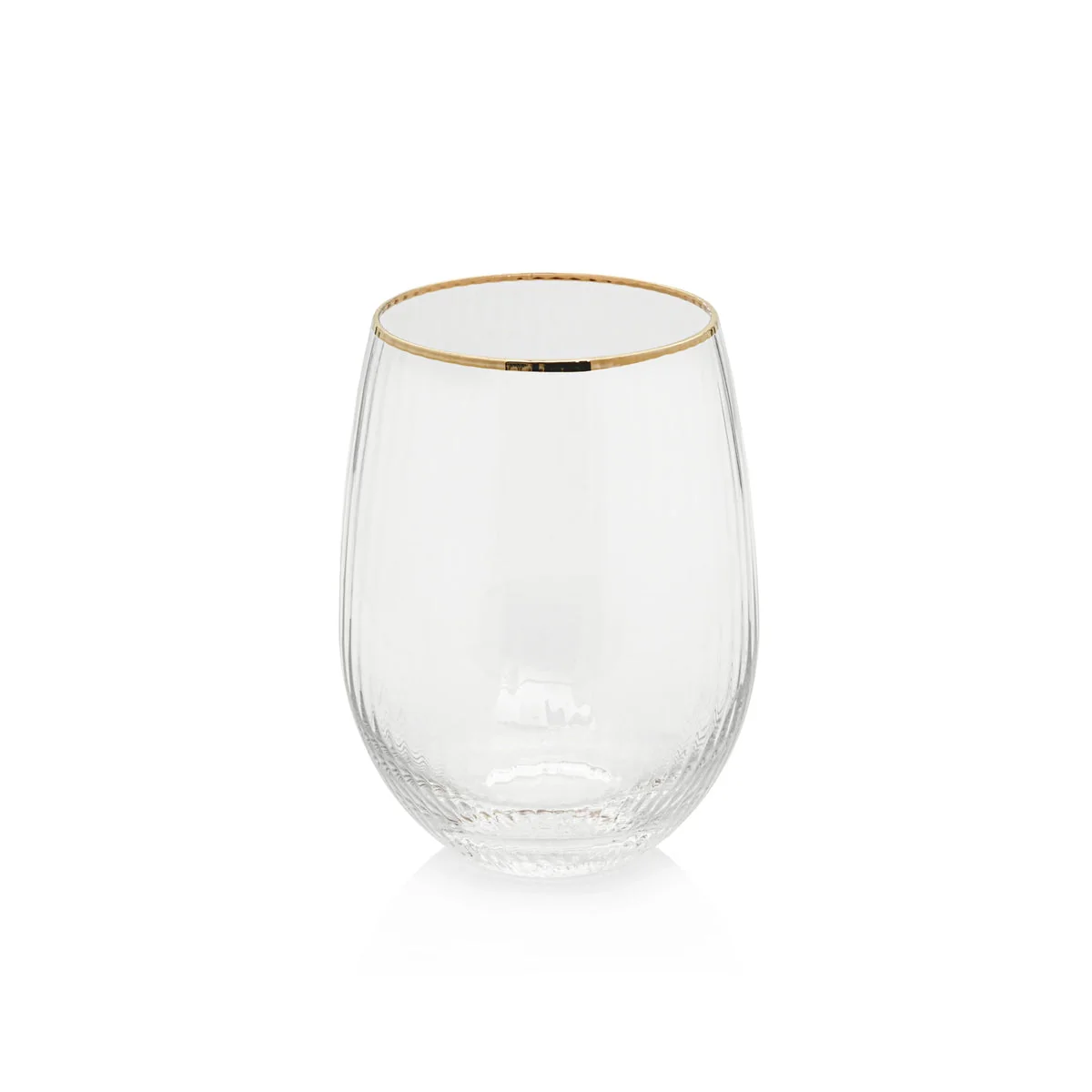 Quality Optic Glass w Gold Rim Reusable