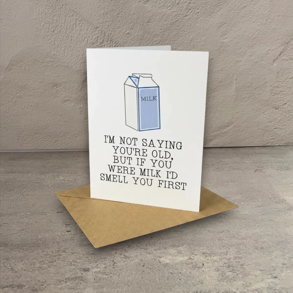Smart If You Were Milk I'd Smell you First Birthday Card Sophisticated