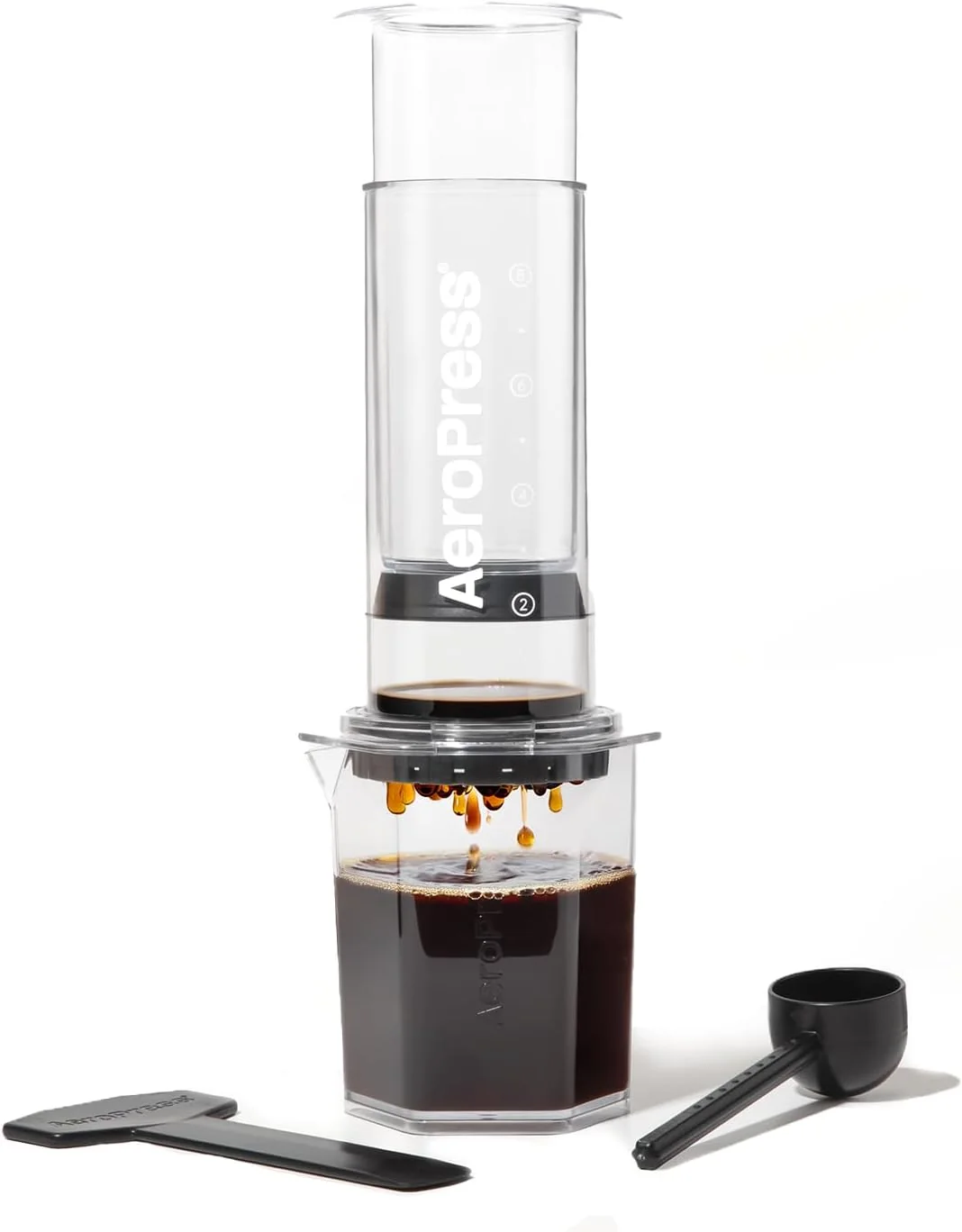 Premium AeroPress Clear XL Coffee Press – 3 in 1 Brew Combines French Press Pourover Espresso Full bodied smooth coffee without grit or bitterness Reusable