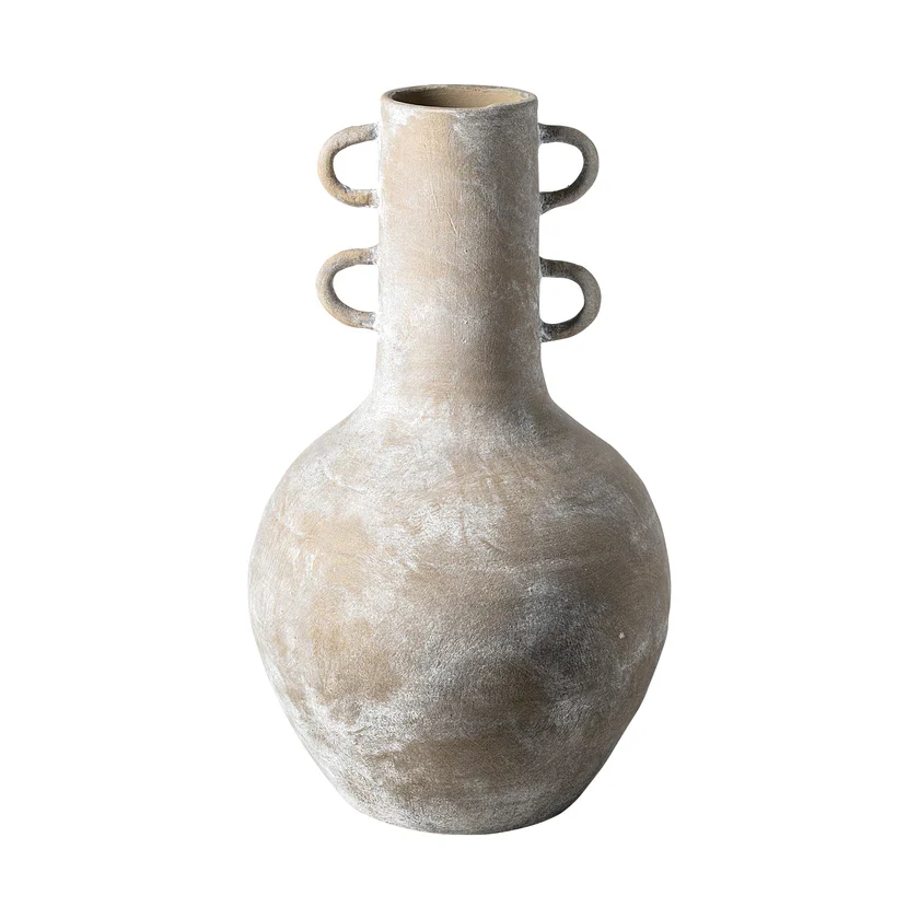 Trusted Sherry Rustic Brown Tall Neck Ceramic Vase Secure