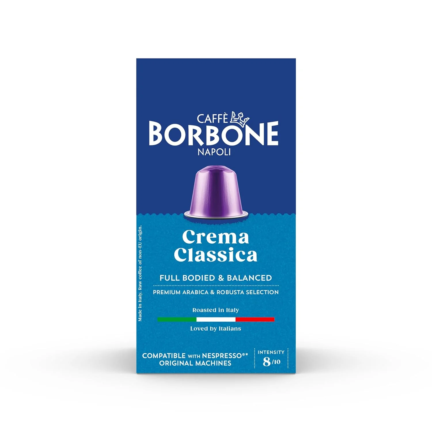Traditional Caffè Borbone Crema Classica Aluminum Capsules Compatible with Nespresso Machines Medium Roast 50 Count Versatile