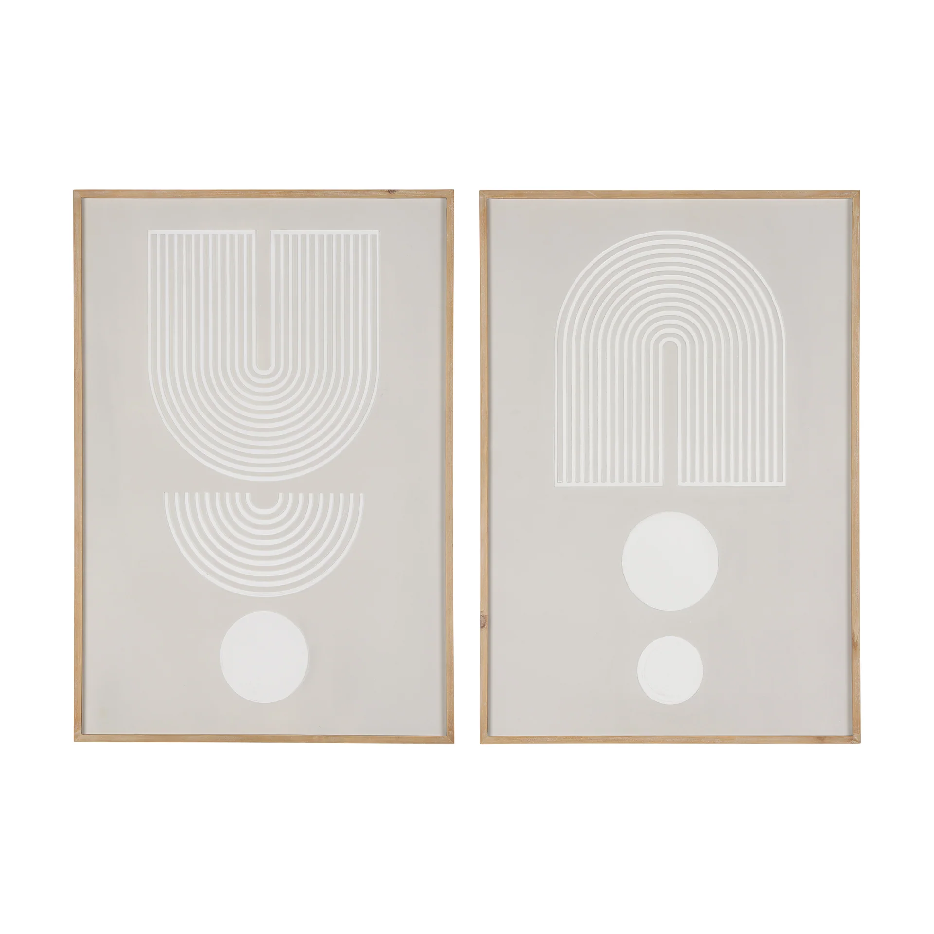 Modern Magnetic Pull Wood Wall Art - Set of 2 Unique