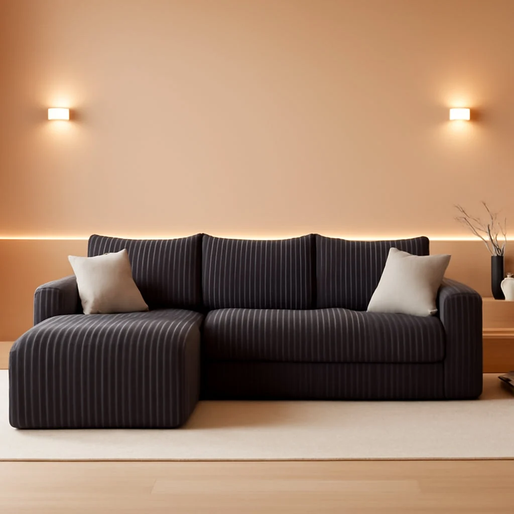 Casual Modular Sectional Sofa Memory Foam Oversized Chaise Advanced