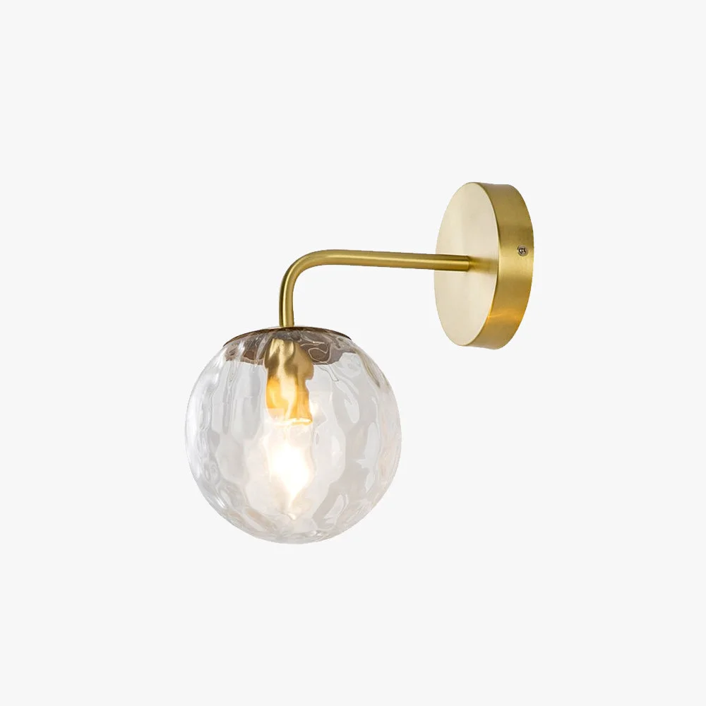 Professional Valentina Vintage Clear Bubble Dresser Wall Lamp Lightweight