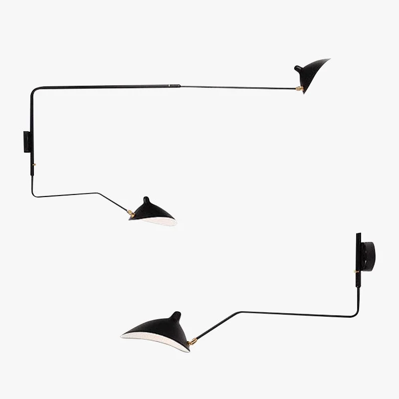 Carefully Designed Schmitt Wall Lamp Industry Metal Black Living Room Consistent