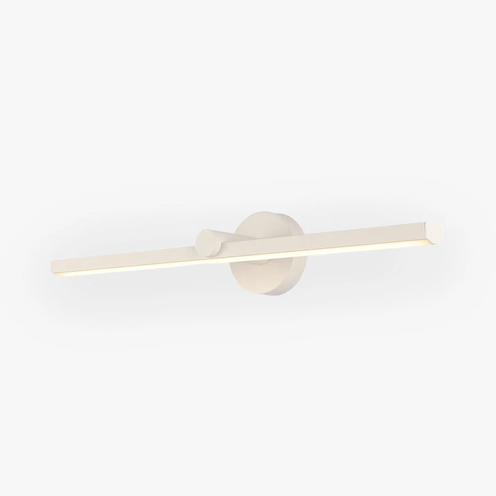 Flexible Leigh Minimalist Linear Acrylic Mirror Front Wall Lamp White Unique