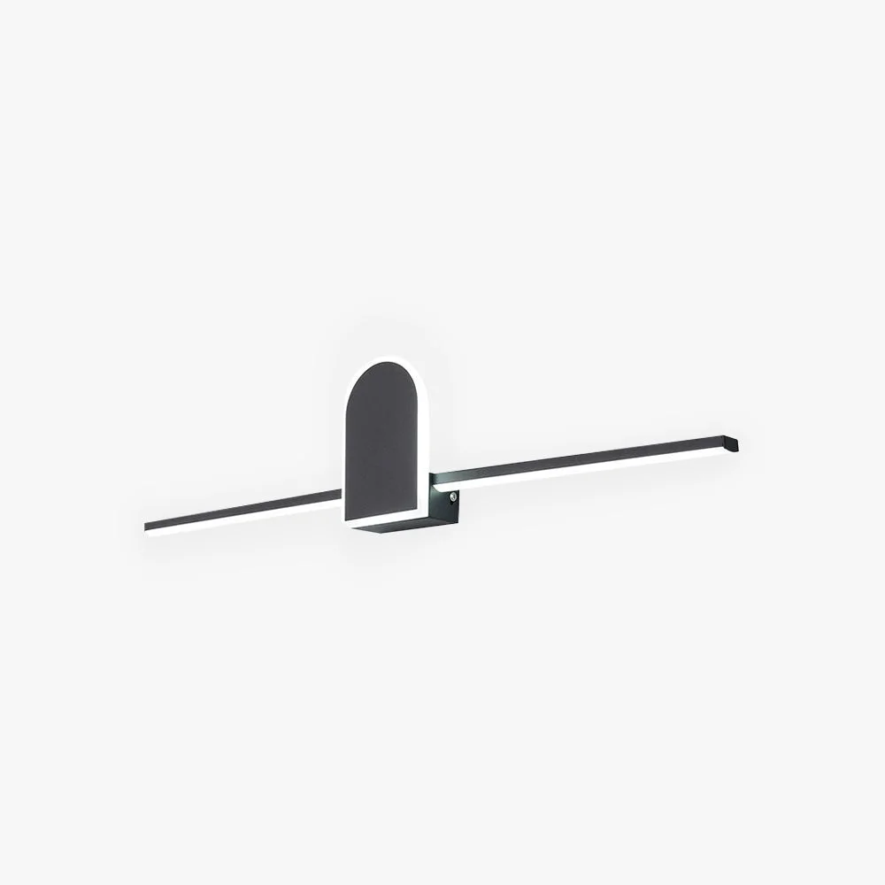 Elegant Edge Modern Linear Geometric Vanity Wall Light Black White Pure