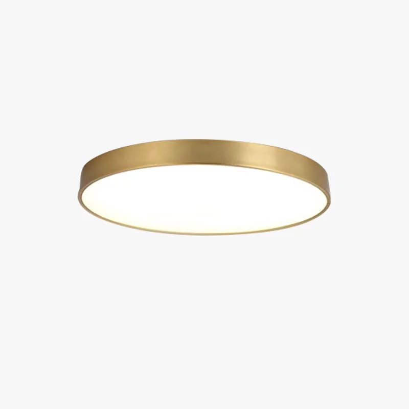 Versatile Quinn Nordic LED Gold Round Flush Mount Ceiling Light Metal Acrylic Effective