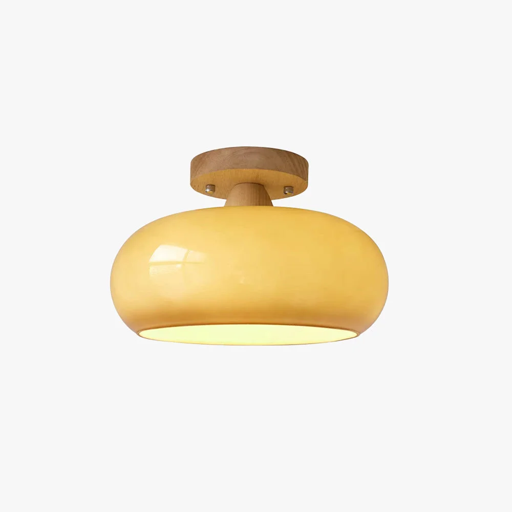 Professional Hailie Modern LED Flush Mount Ceiling Light White Yellow Metal Living Room Premium Material