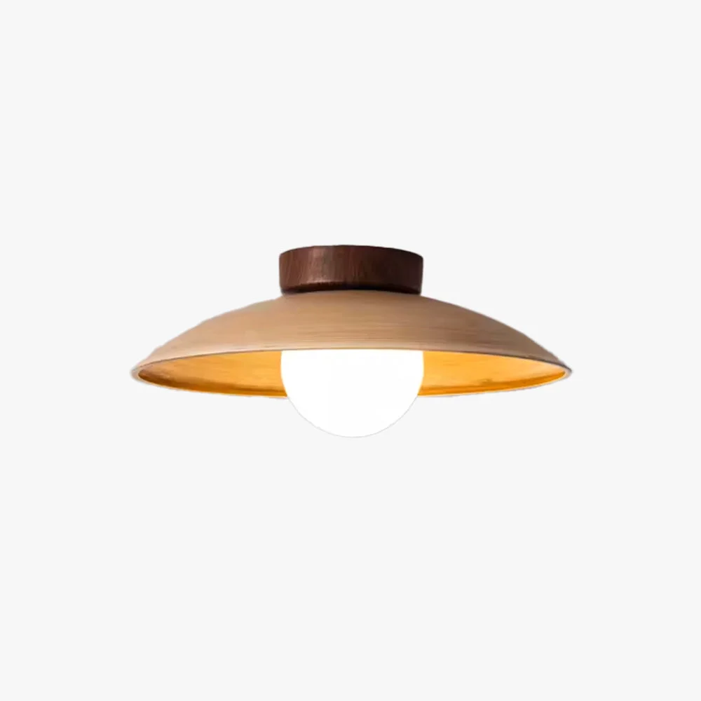 Consistent Ozawa Vintage Flush Mount Ceiling Light Wood Metal Glass Bar Hotels Trendy