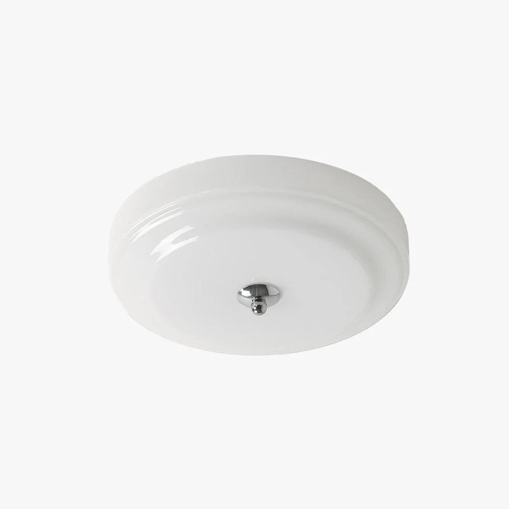 Powerful Hailie Design Circle LED Ceiling Light Metal Glass White Bedroom Living Room Consistent