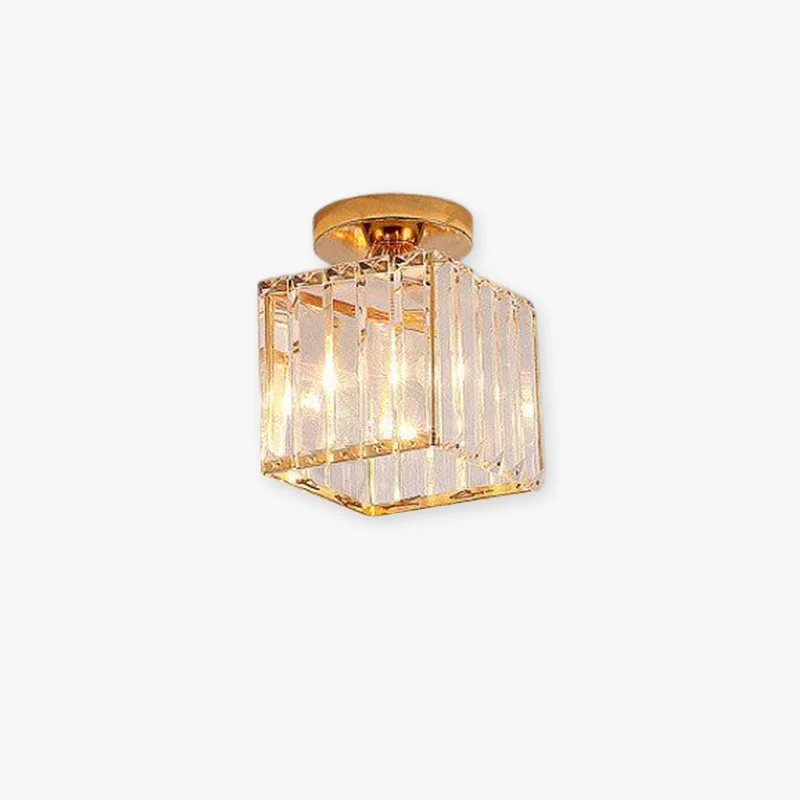 Pure Herbert Modern Metal Crystal Flush Mount Ceiling Light 3 Colors Next-Generation