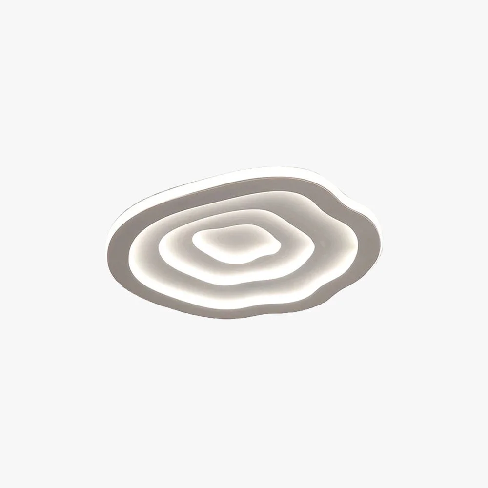 Comfortable Quinn Ripple Designer Simple Flush Mount Ceiling Light White Artisan