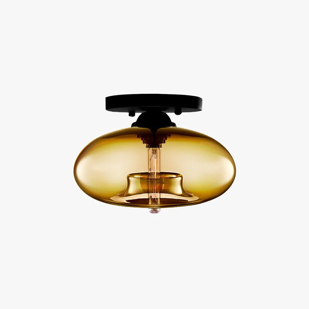 Trendy Sanna Industrial Art Deco Globe Flush Mount Ceiling Light Living Room Excellent