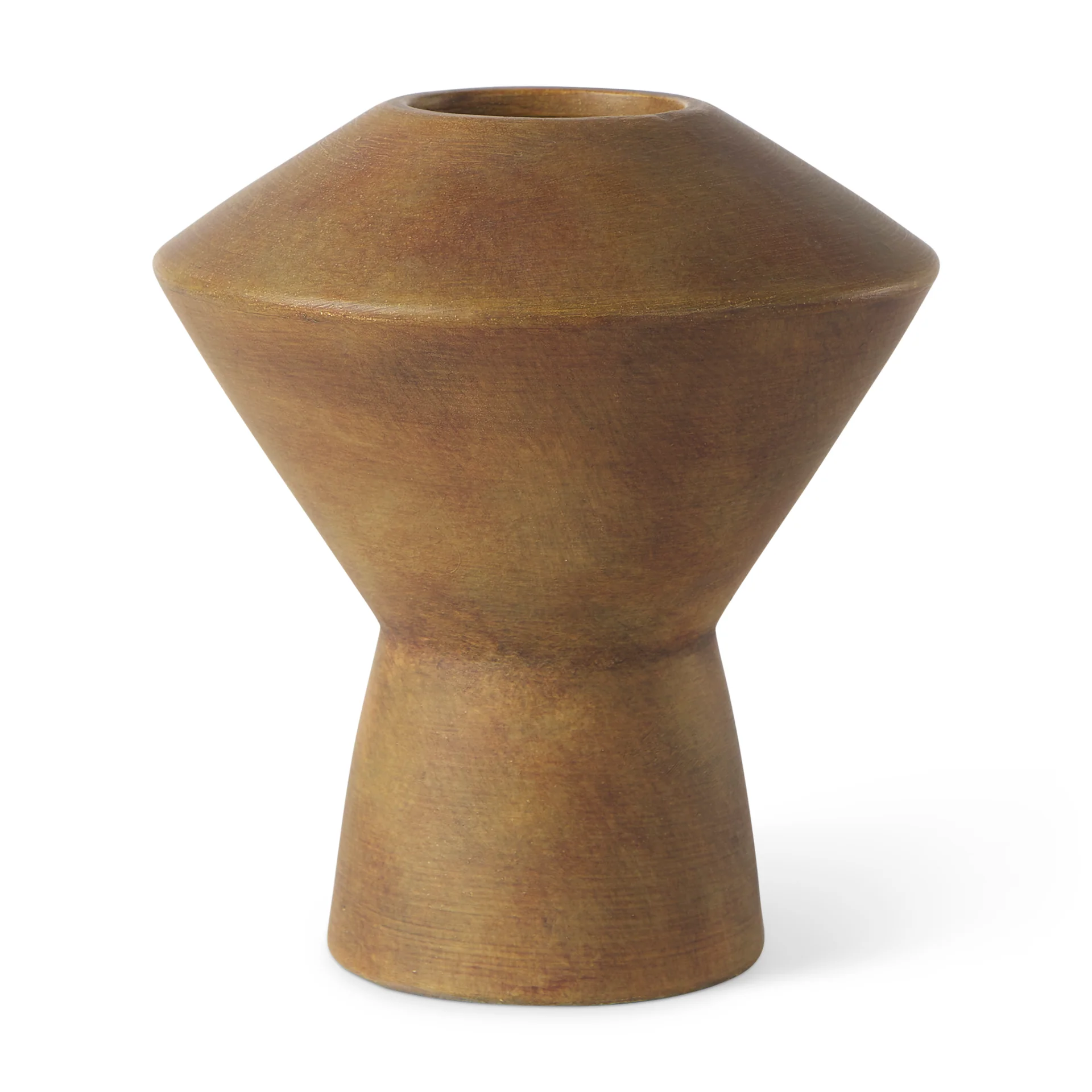 Modern Esme 7.1L x 7.1W x 8.1H Light Brown Ceramic Vase Outstanding