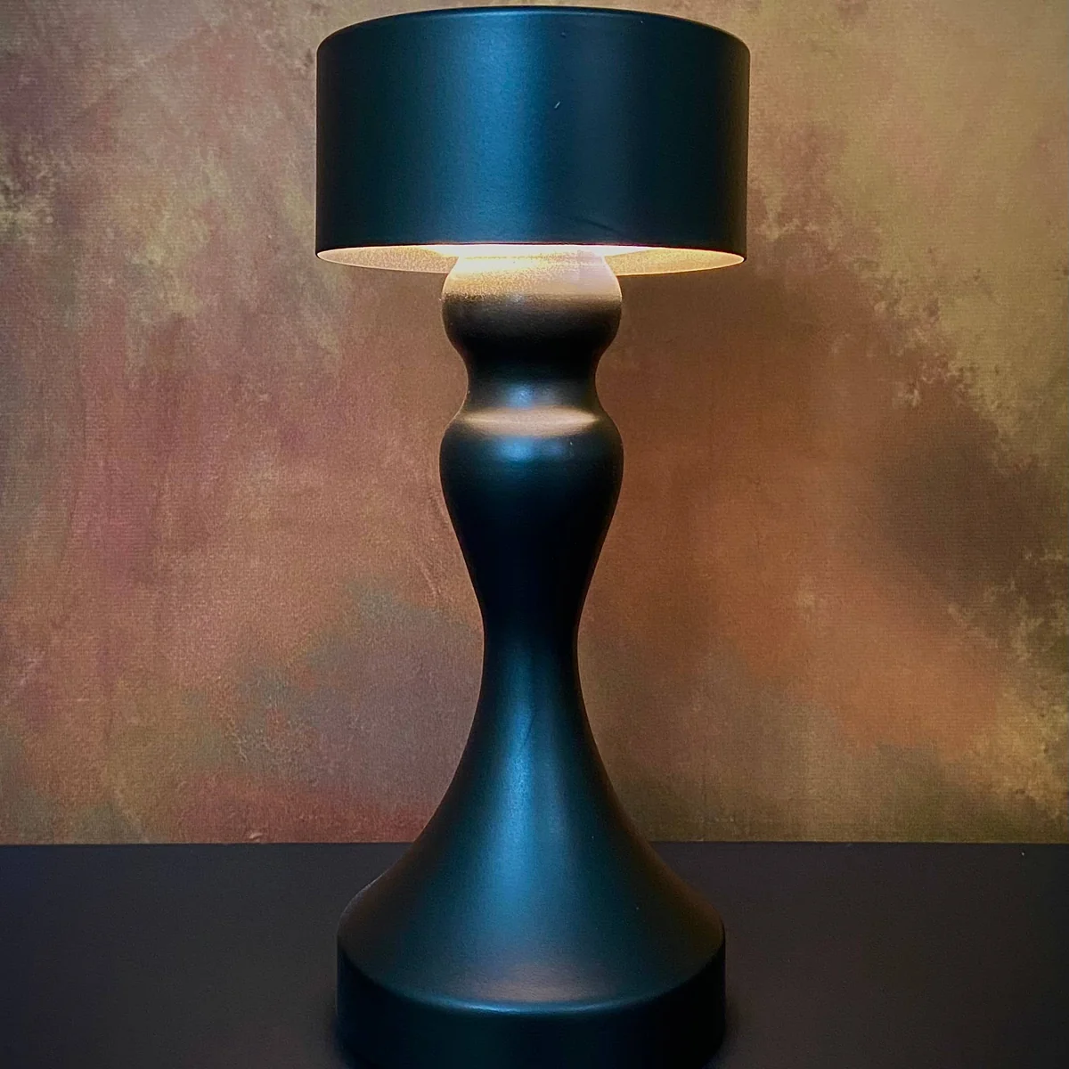 Elegant Gala Mini Cordless Table Lamp Matte Black Premium Material