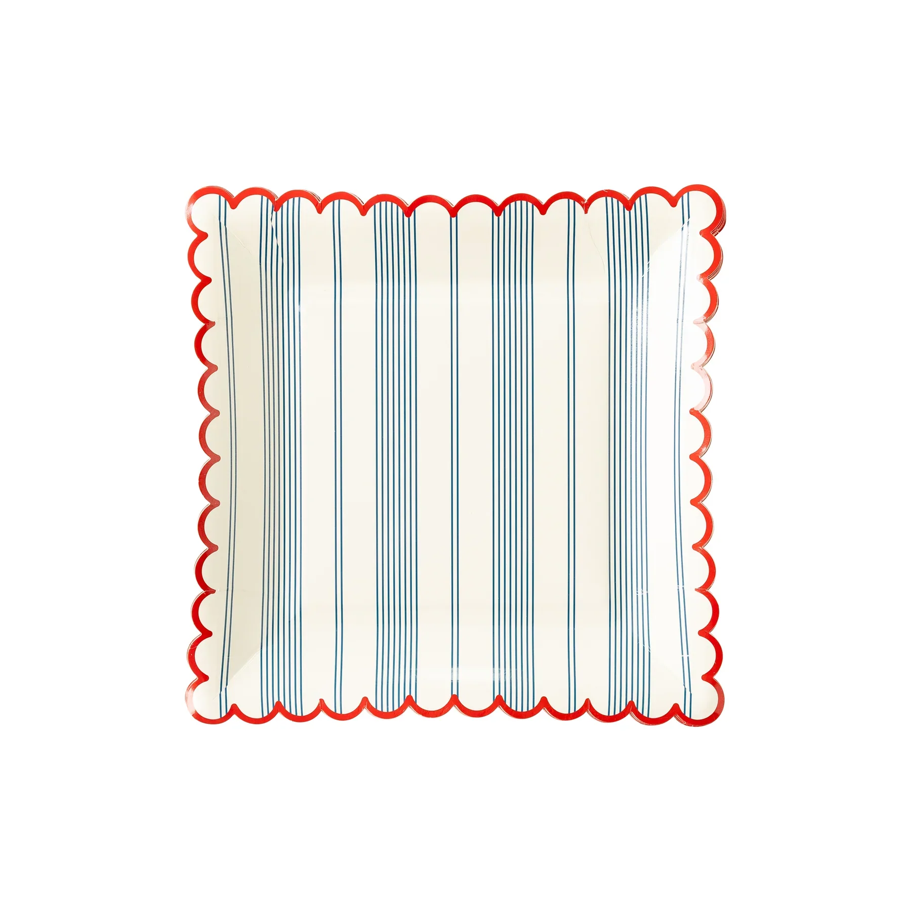 Traditional Striped Scallop Plates 9 8 pc Trendy