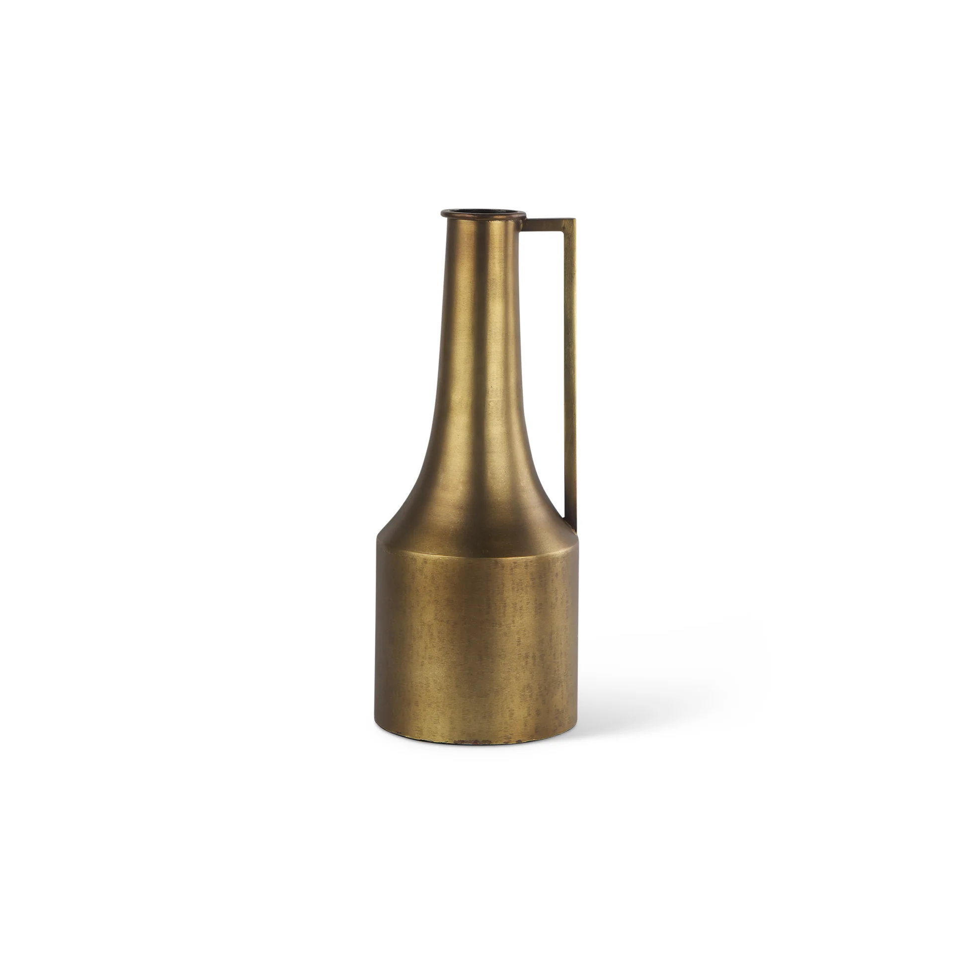 Traditional Aubrey Small 14.0H Gold Iron Flower Jug Vase Contemporary