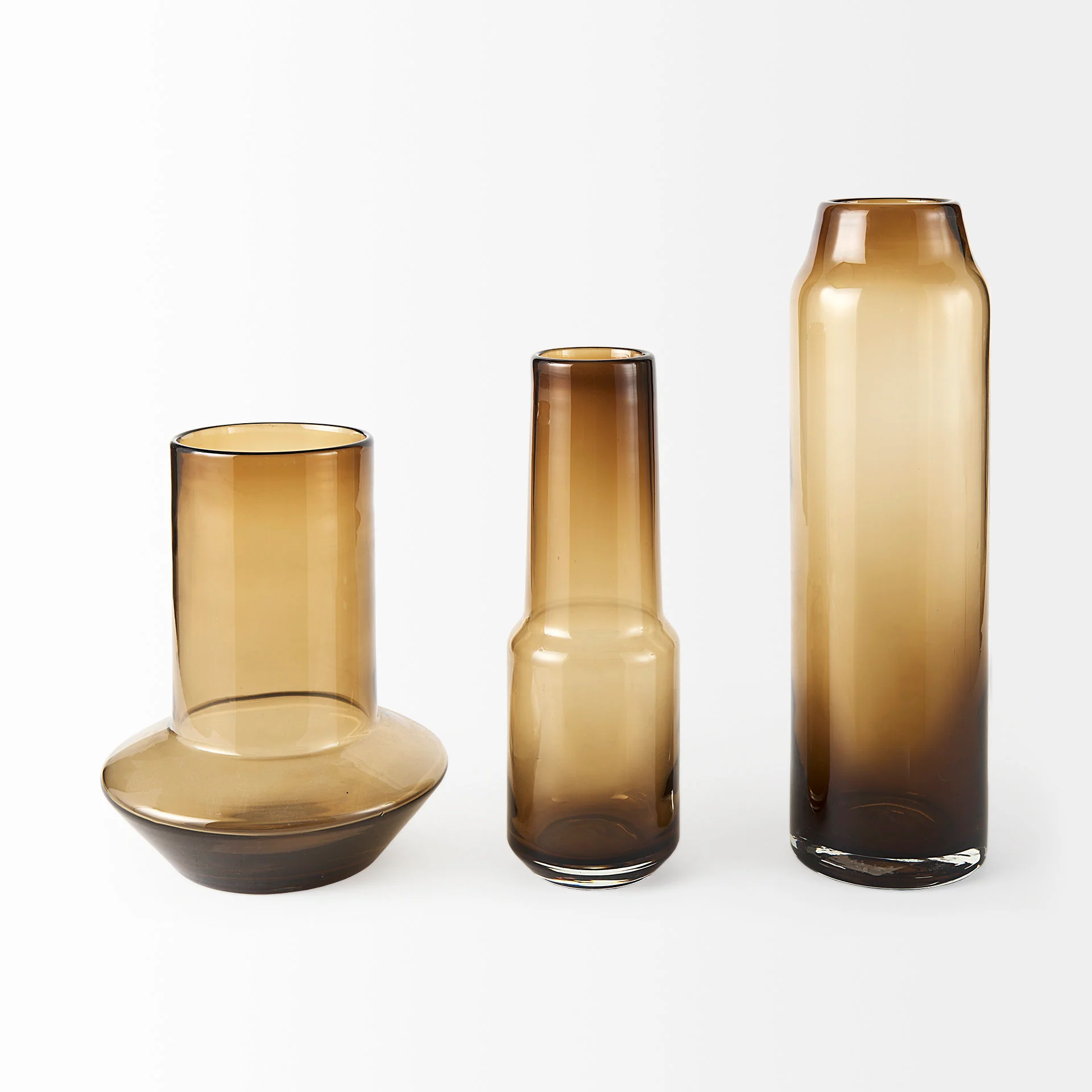 Minimalist Amrita Golden Brown Glass Vase Powerful