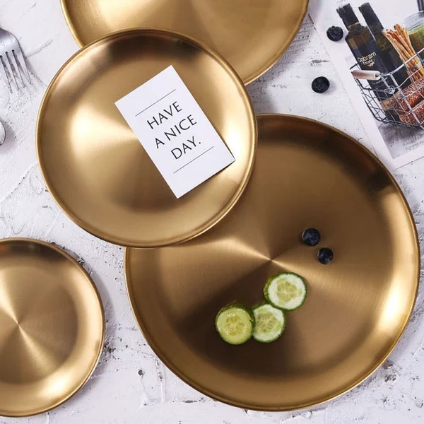 Flexible Golden Stainless Steel Storage Tray Responsible