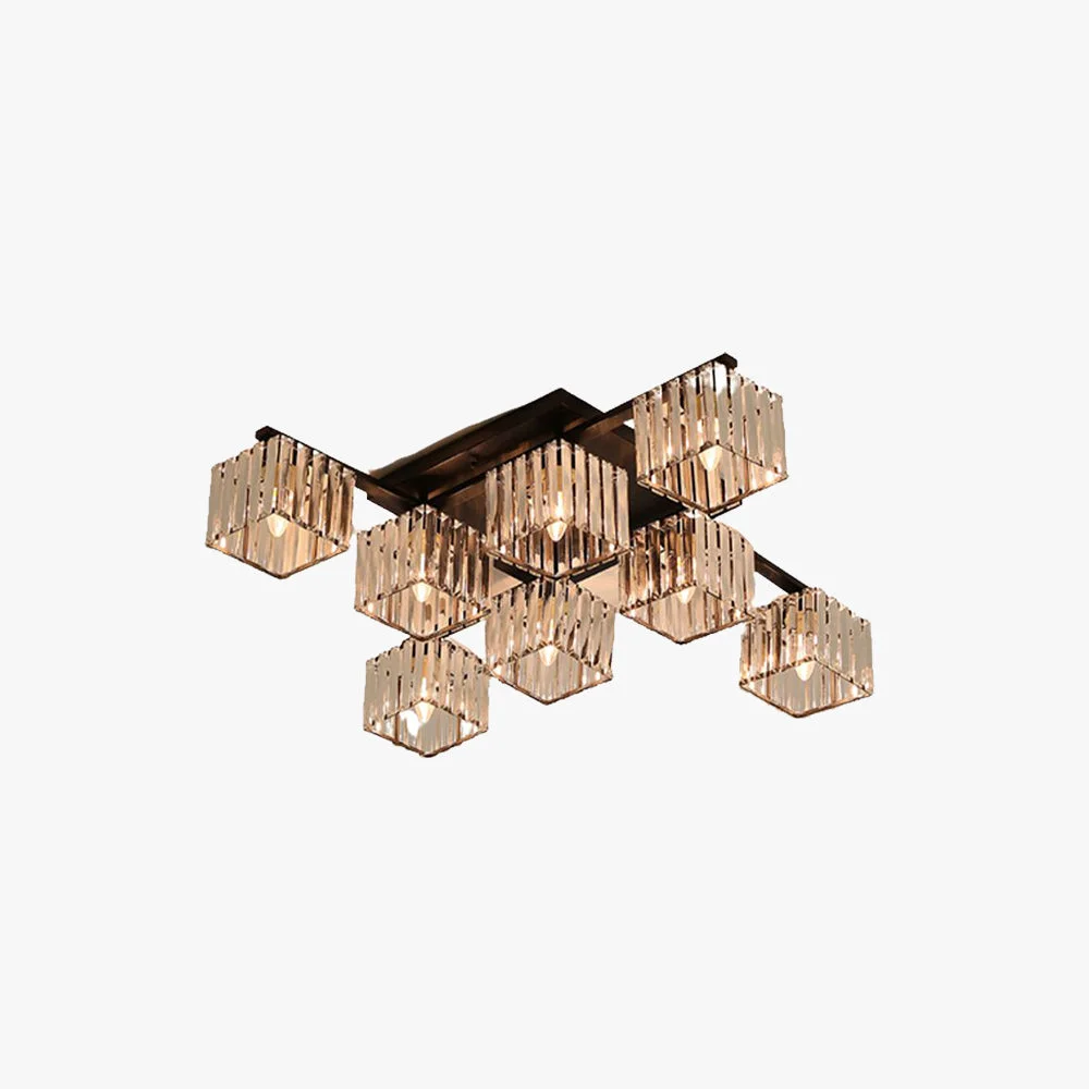 Selected Kristy Modern Flush Mount Ceiling Light Black Gold Classic
