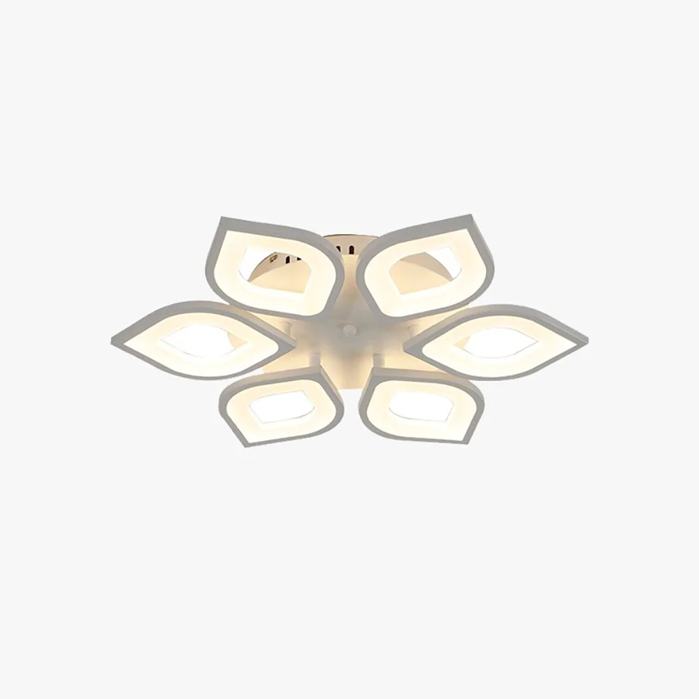 Casual Hana Modern Designer Flower Flush Mount Ceiling Light Safe
