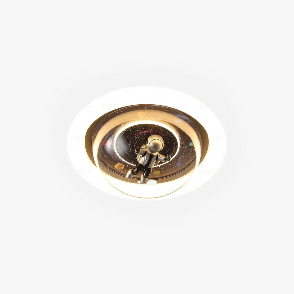Sophisticated Fateh Flush Mount Ceiling Light Astronaut Modern Metal Acrylic Pink Blue Bedroom Expertly Made