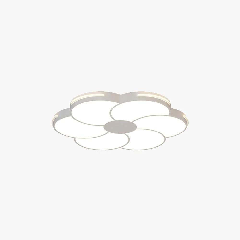 Contemporary Hana Modern Flower Metal Acrylic Flush Mount Ceiling Light White Breathable