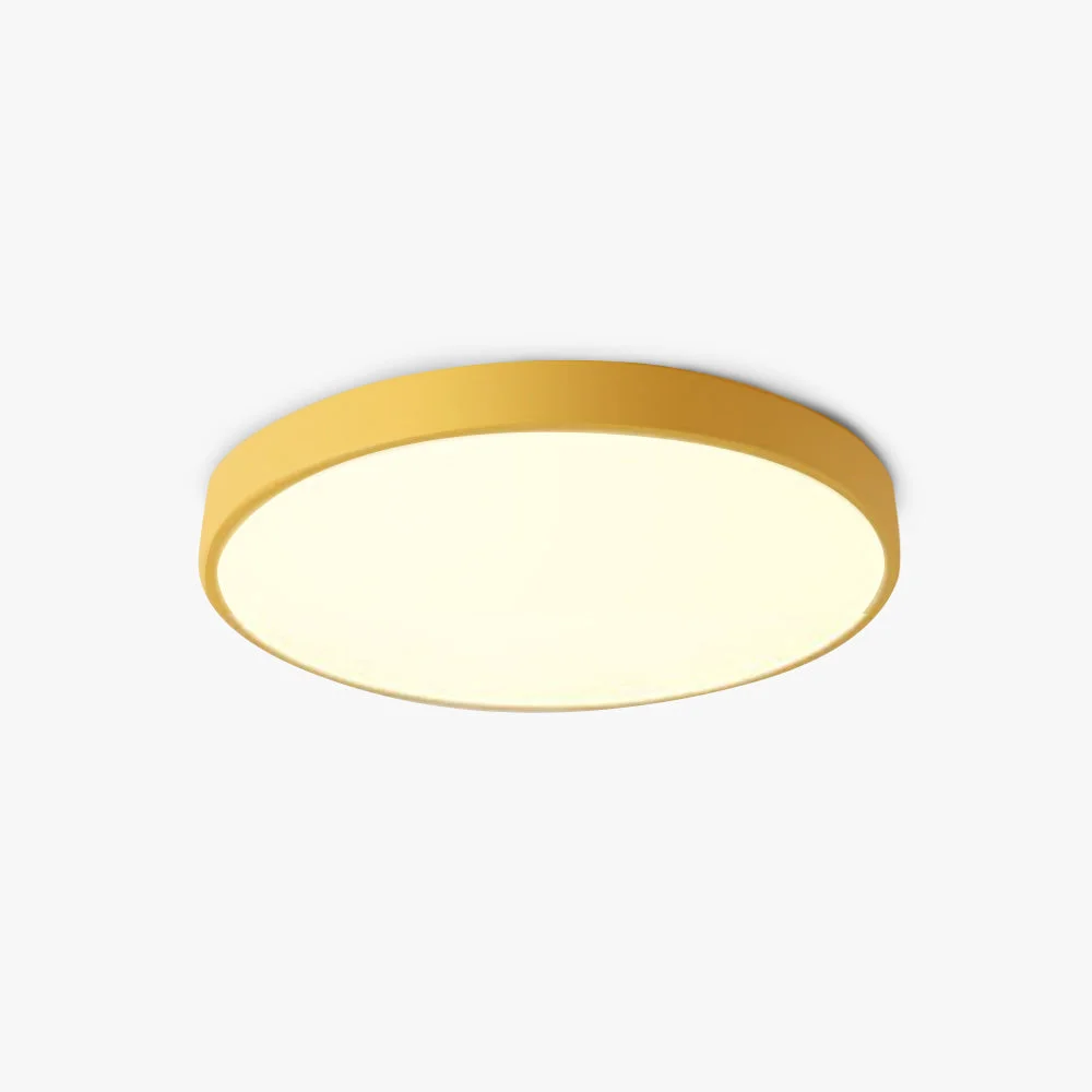 Traditional Morandi Ceiling Light Round Flush Mount Yellow Blue Green Pink Gray Bedroom Minimalist
