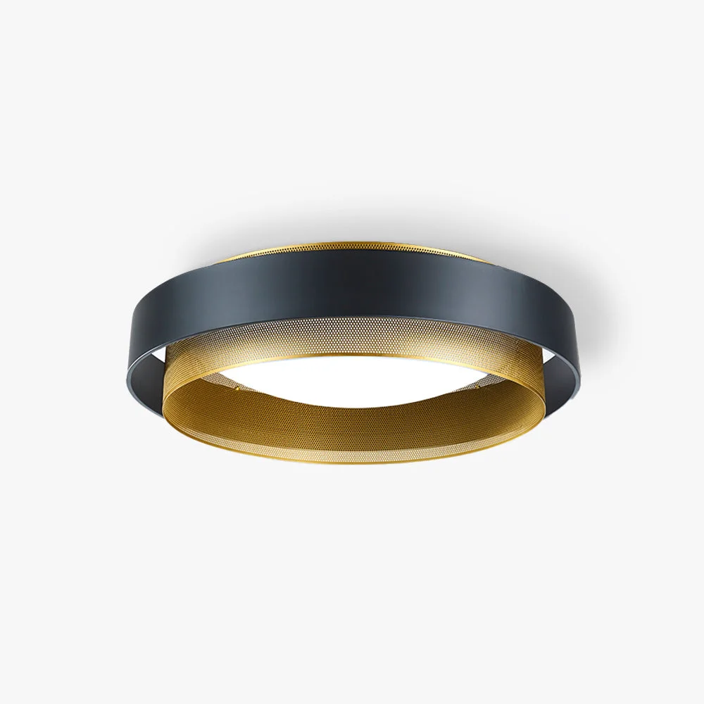First-Class Quinn Modern Ring Metal Acrylic Flush Mount Ceiling Light White Black Next-Generation