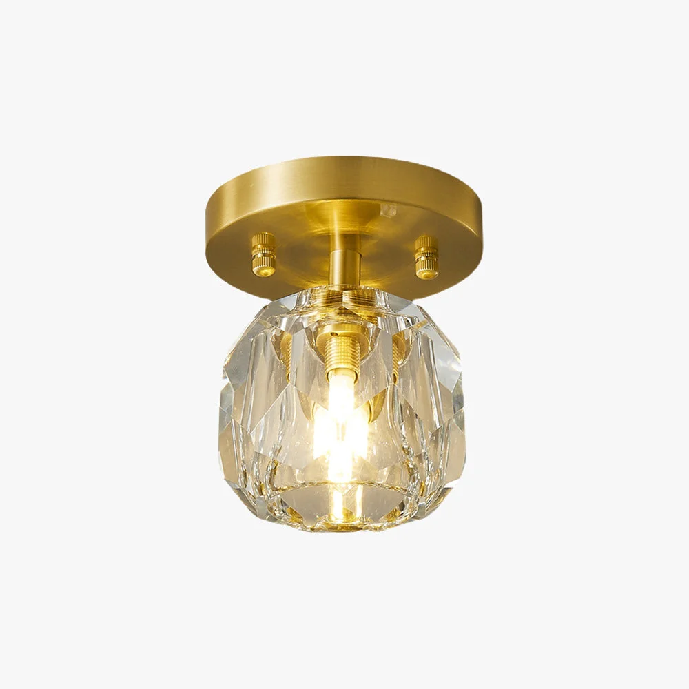 Breathable Kirsten Luxury Diamond Metal Acrylic Flush Mount Ceiling Light Gold Trendy