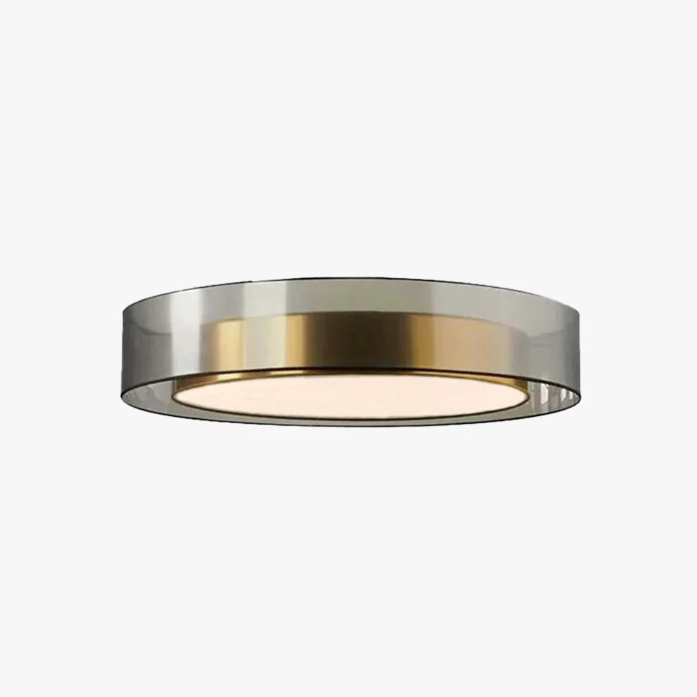 Stylish Quinn Nordic Modern Round LED Flush Mount Ceiling Light Gold Crafted