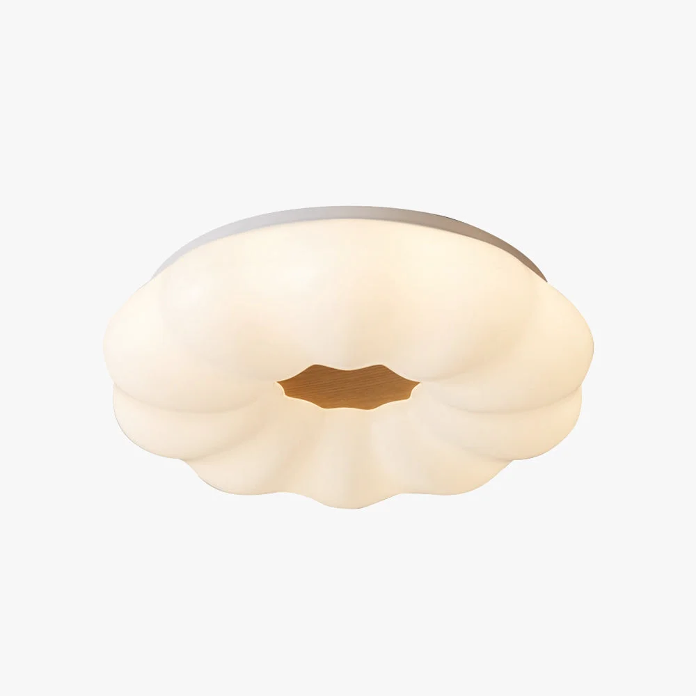 Sustainable Ozawa Flush Mount Ceiling Light Dimmable Wooden Breathable