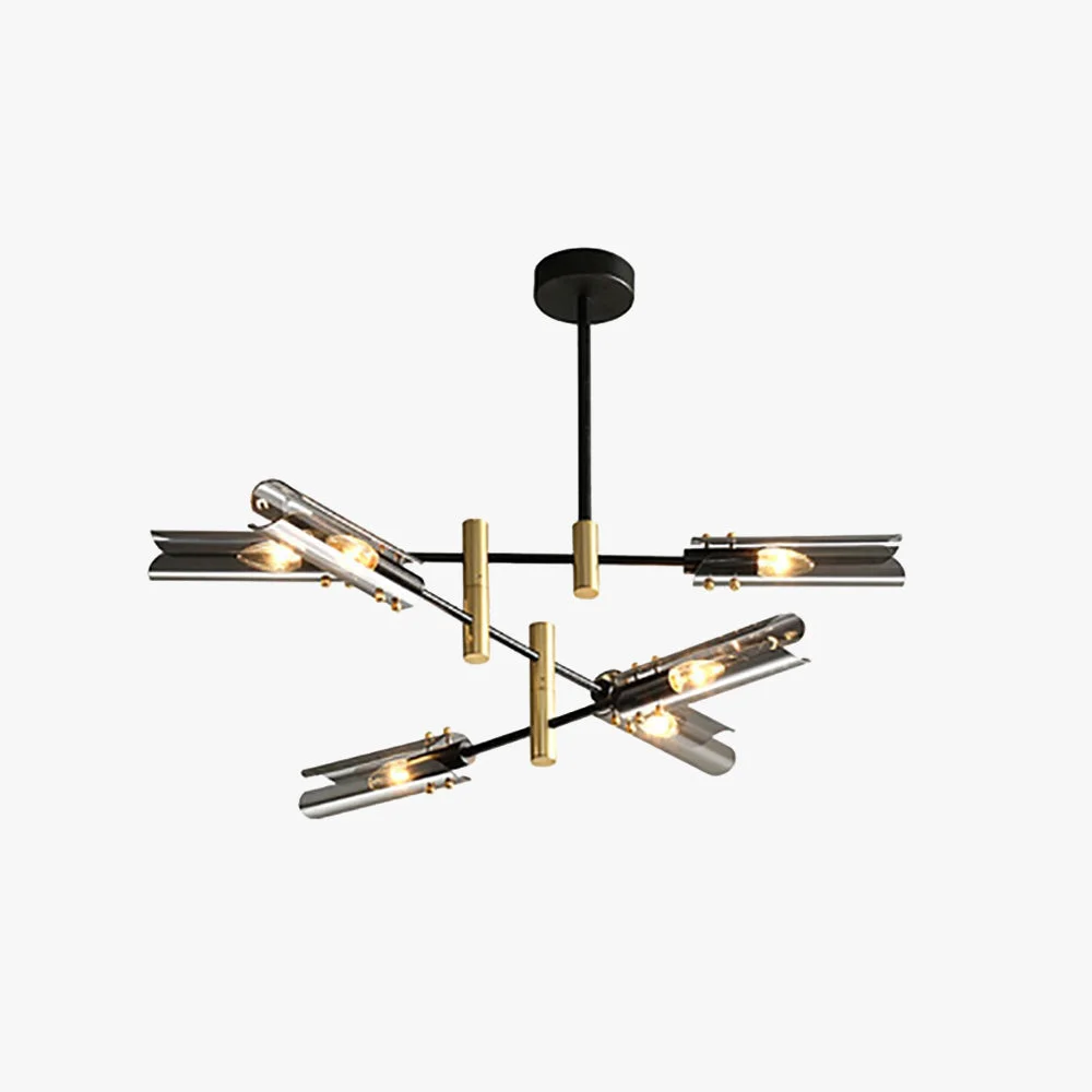 First-Class Sanna Modern Metal Glass Semi-Flush Mount Ceiling Light Gray Amber Selected