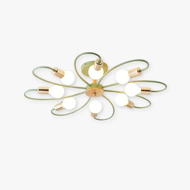 Consistent Lacey Elegant Metal Glass Flush Mount Ceiling Light Gray Green Classic