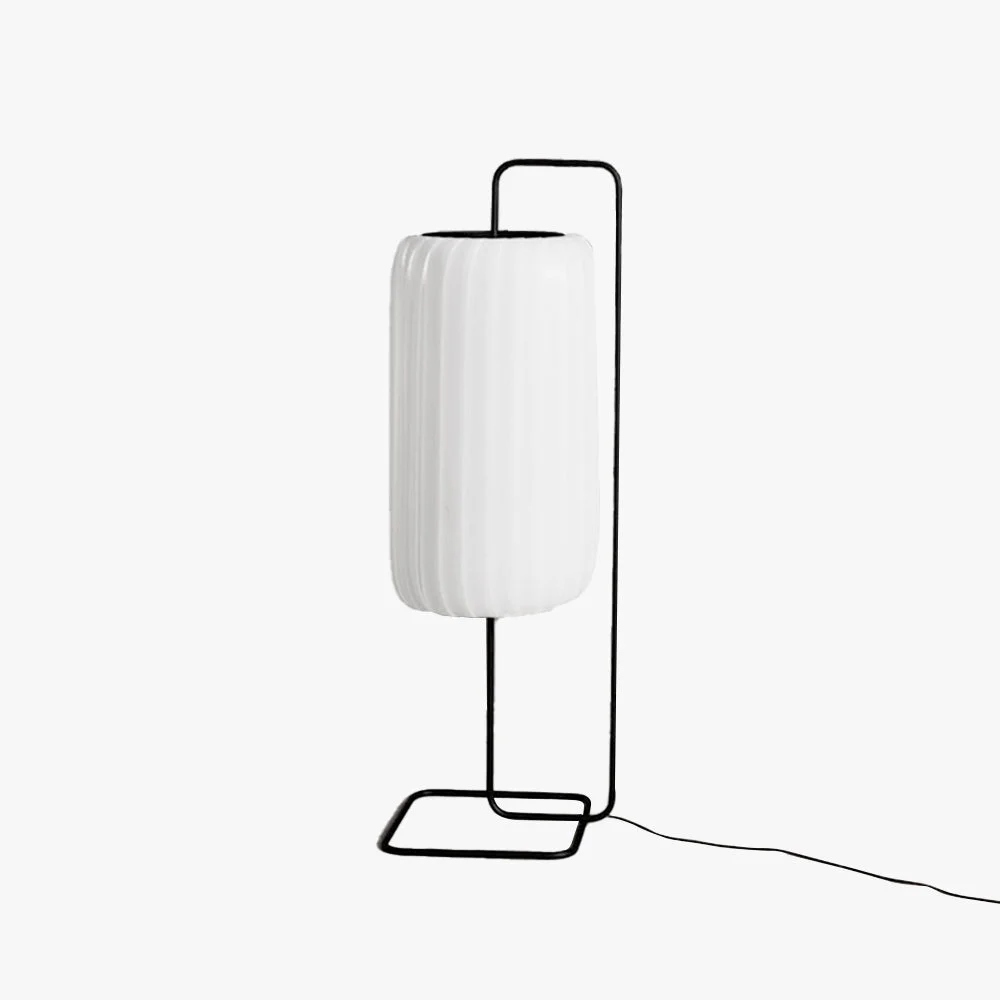 Fashionable Renée Minimalist Column Fabric Metal Floor Lamp Bedroom Effective