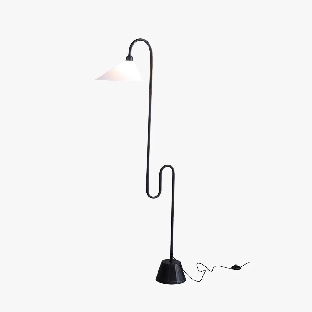 Certified Salgado Postmodern Metal Curved Floor Lamp First-Class