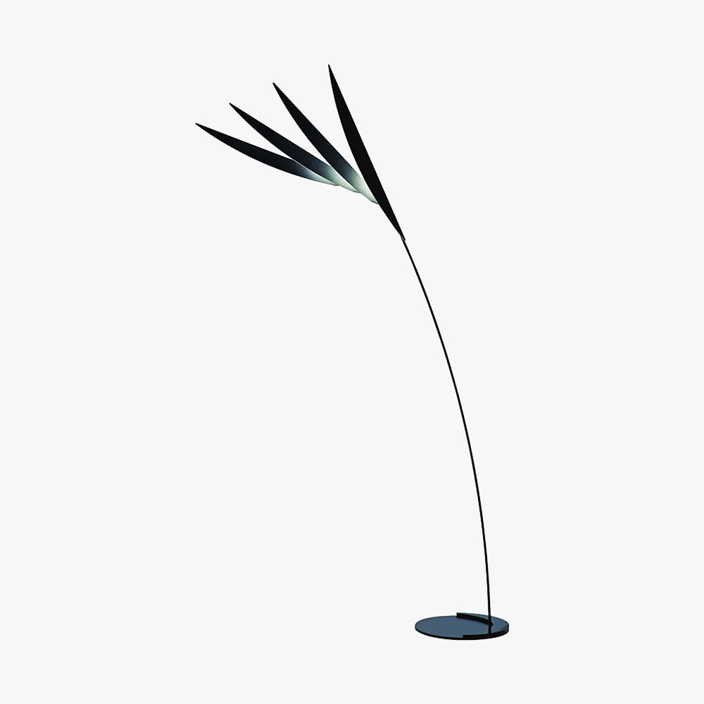 Excellent Salgado Leaf Metal Acrylic Long Arm Floor Lamp Living Room Original Design