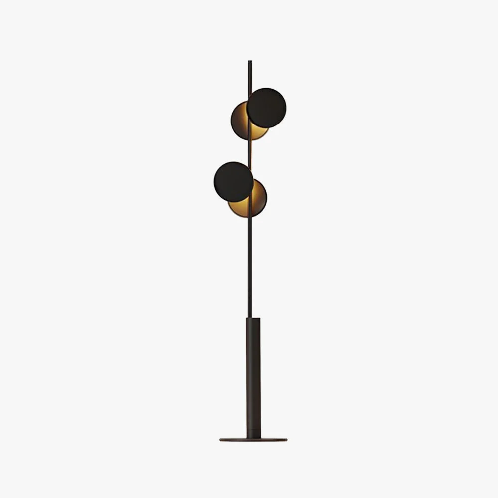 Authentic Salgado Nordic Round Metal 2 Bulb Floor Lamp Living Room Minimalist
