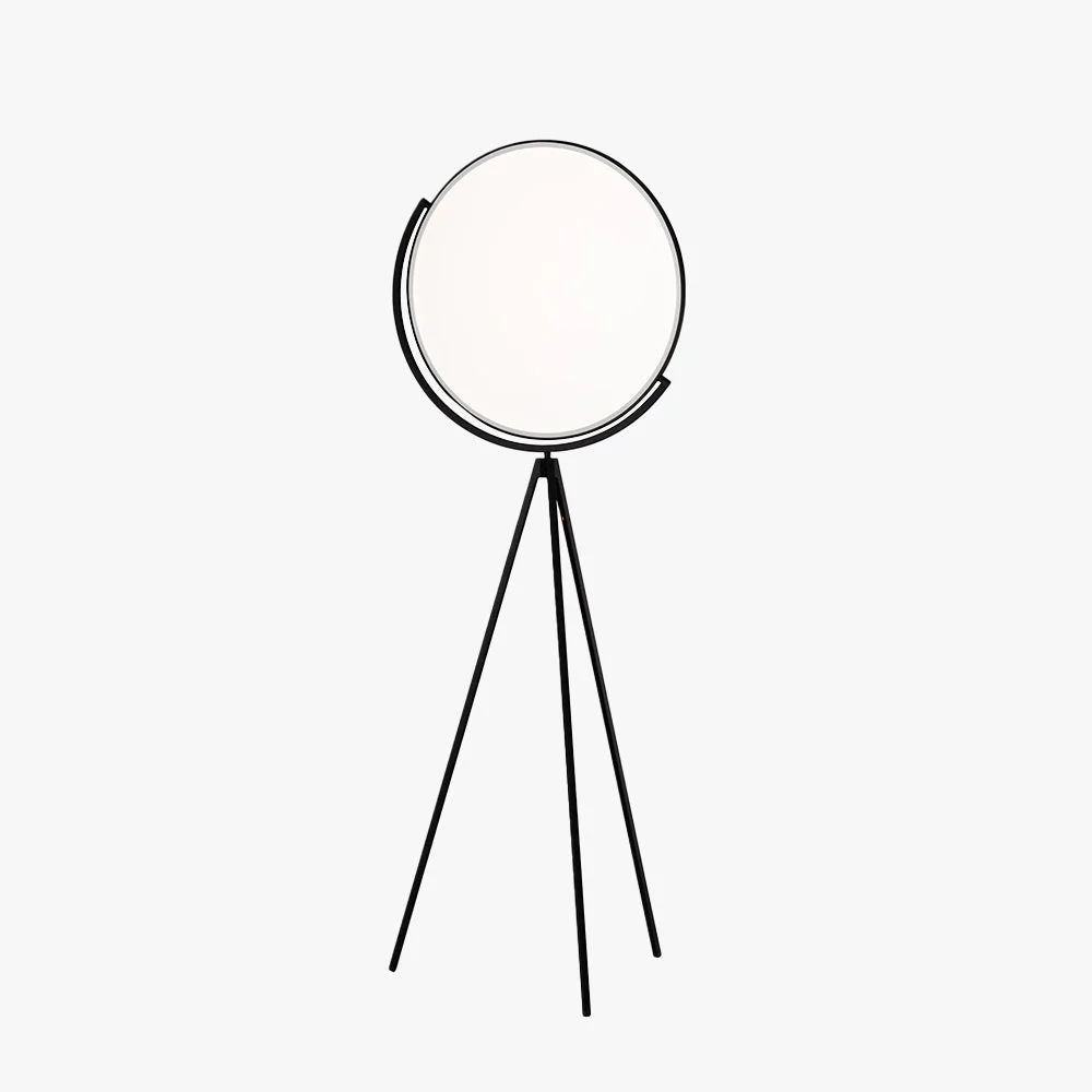 Luxury Salgado Modern Minimalist Metal Tripod Projector Floor Lamp Black White Stylish