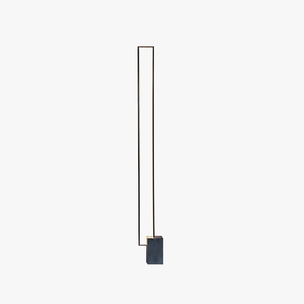 Reusable Edge Modern Minimalist Rectangular Metal Floor Lamp Black Breathable