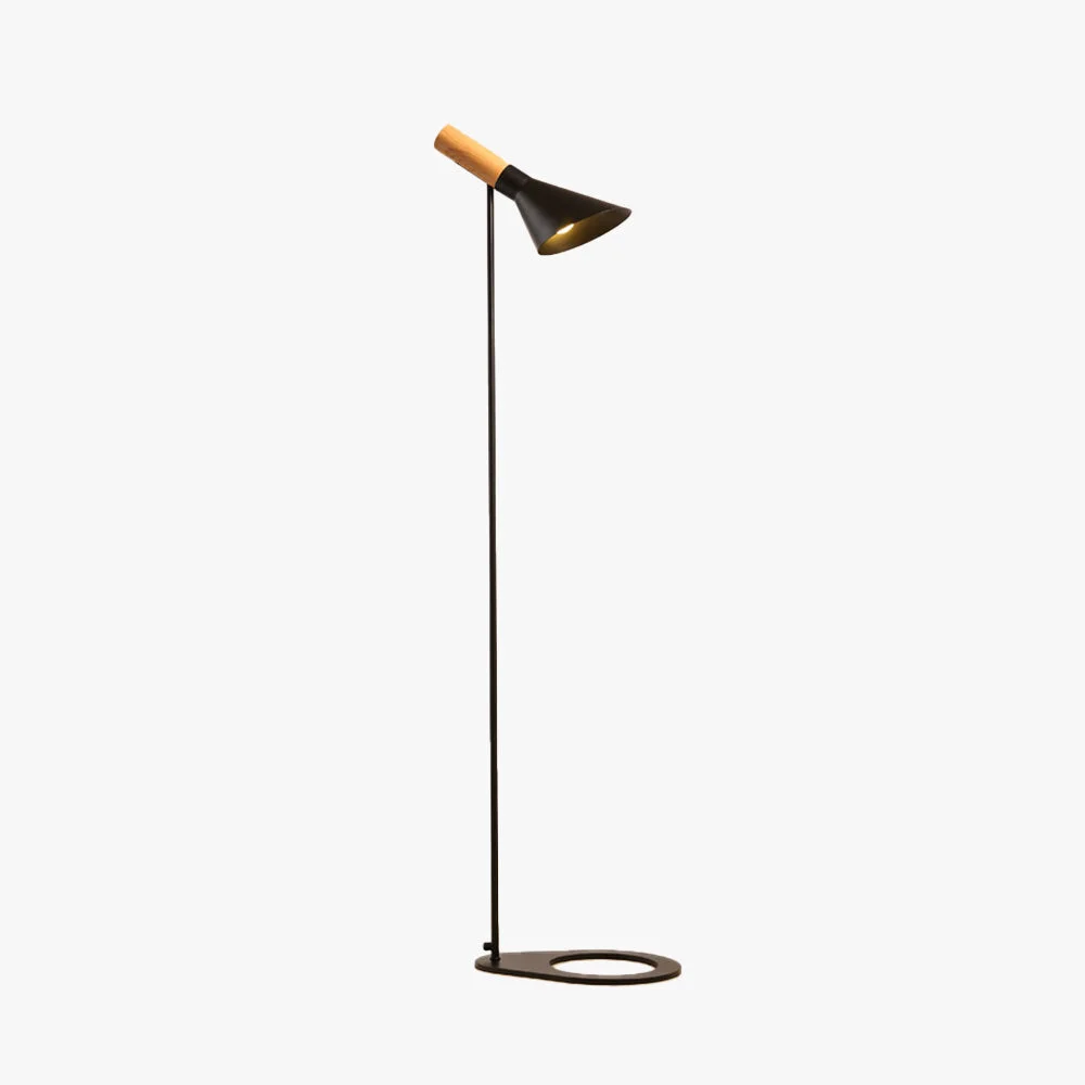 Easy-to-Use Carins Modern Minimalist Metal Wood Floor Lamp Black White Next-Generation