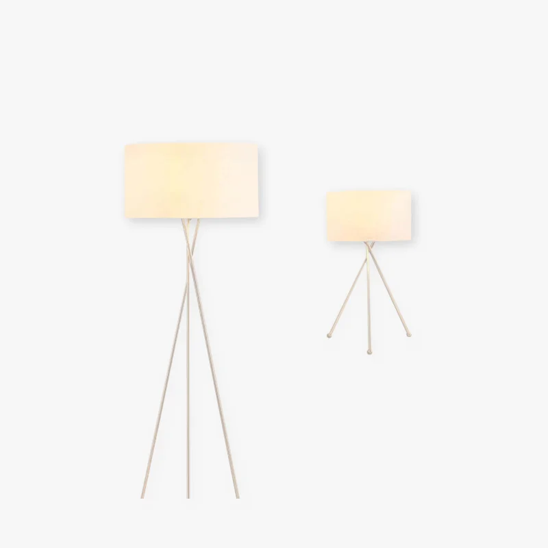 Smooth Baines Modern Tripod Floor Table Lamp Fabric Secure