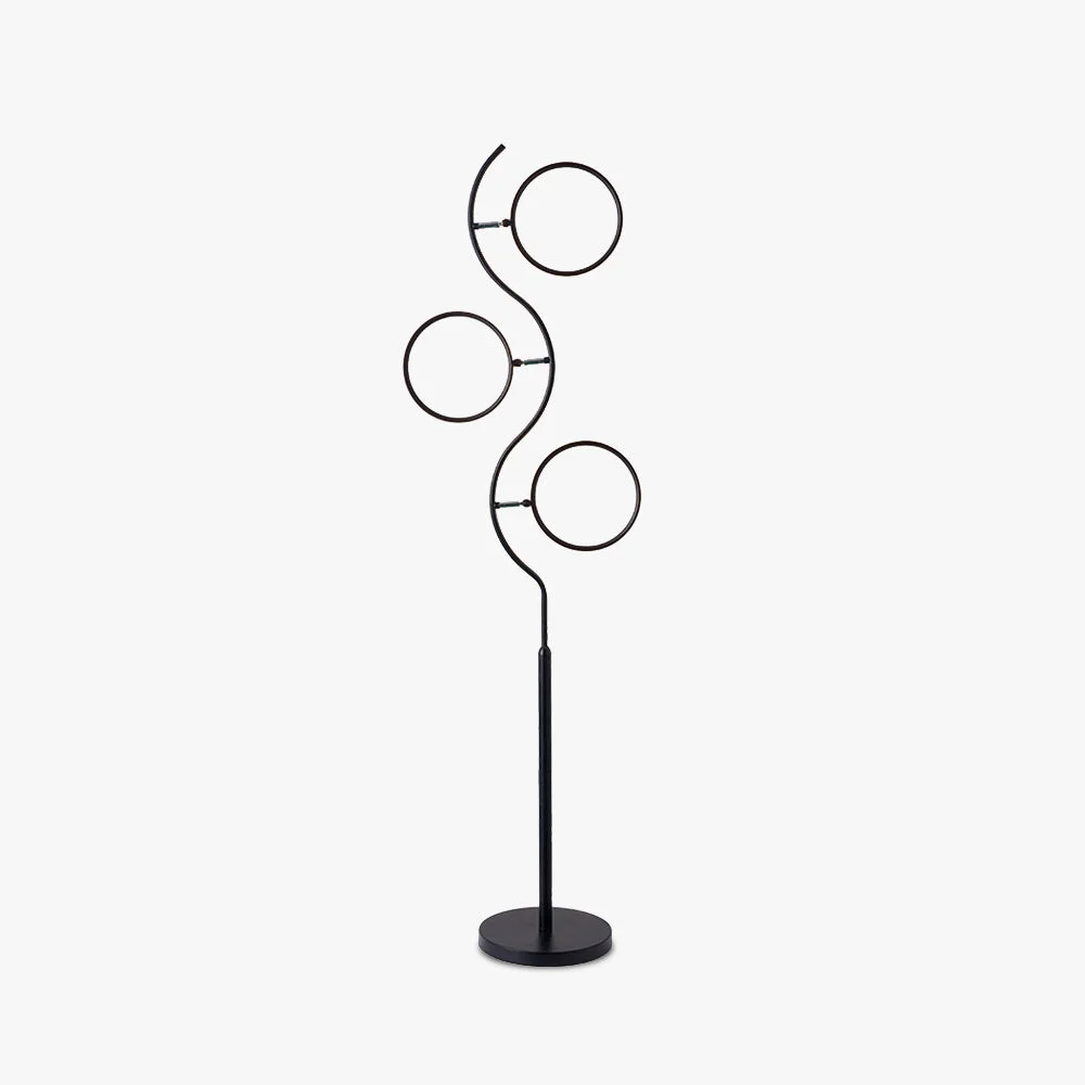 Consistent Modern Nordic Curved Acrylic Metal Floor lamp Black Prestigious