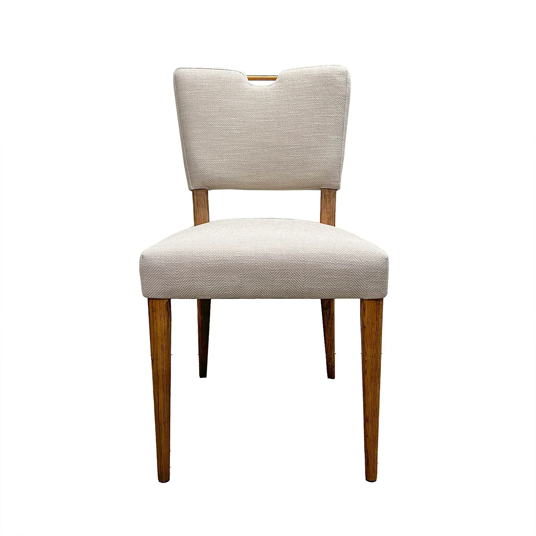 Premium Luella Dining Chair - Sandy Beige Cool Brown Legs Easy-to-Use