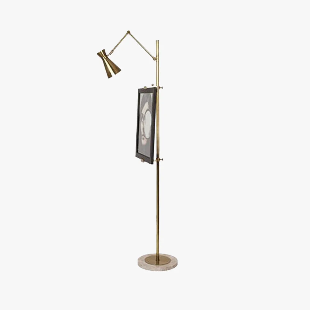 Versatile Carins Modern Art-deco Metal Easel Adjustable Floor Lamp Brass First-Class