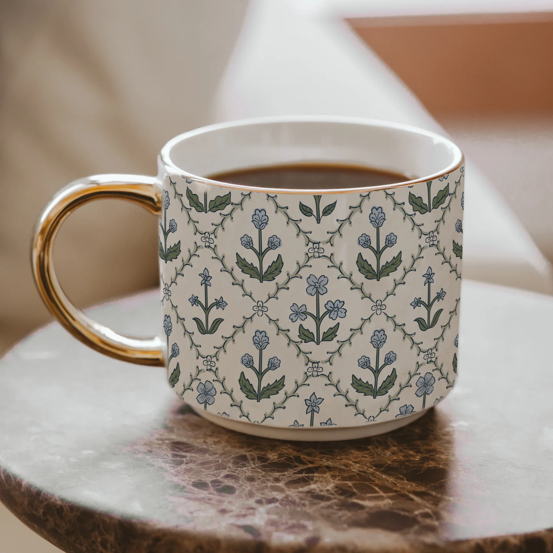 Selected Floral Quilt Coffee Mug Verified