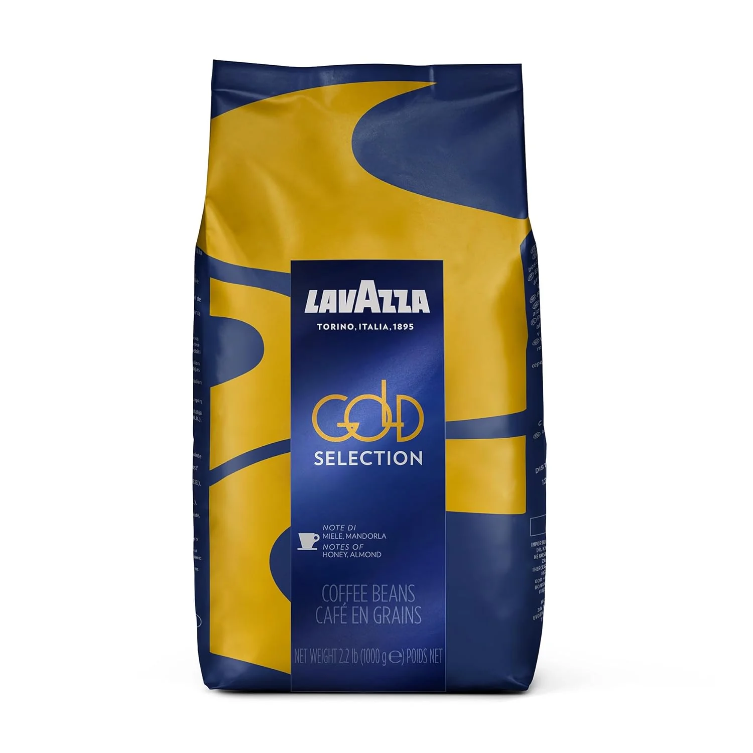 Functional Lavazza Gold Selection Whole Bean Coffee Blend Light Roast 2.2 Pound Bag Premium Quality Blended and roasted in Italy Well balanced Eco-Friendly